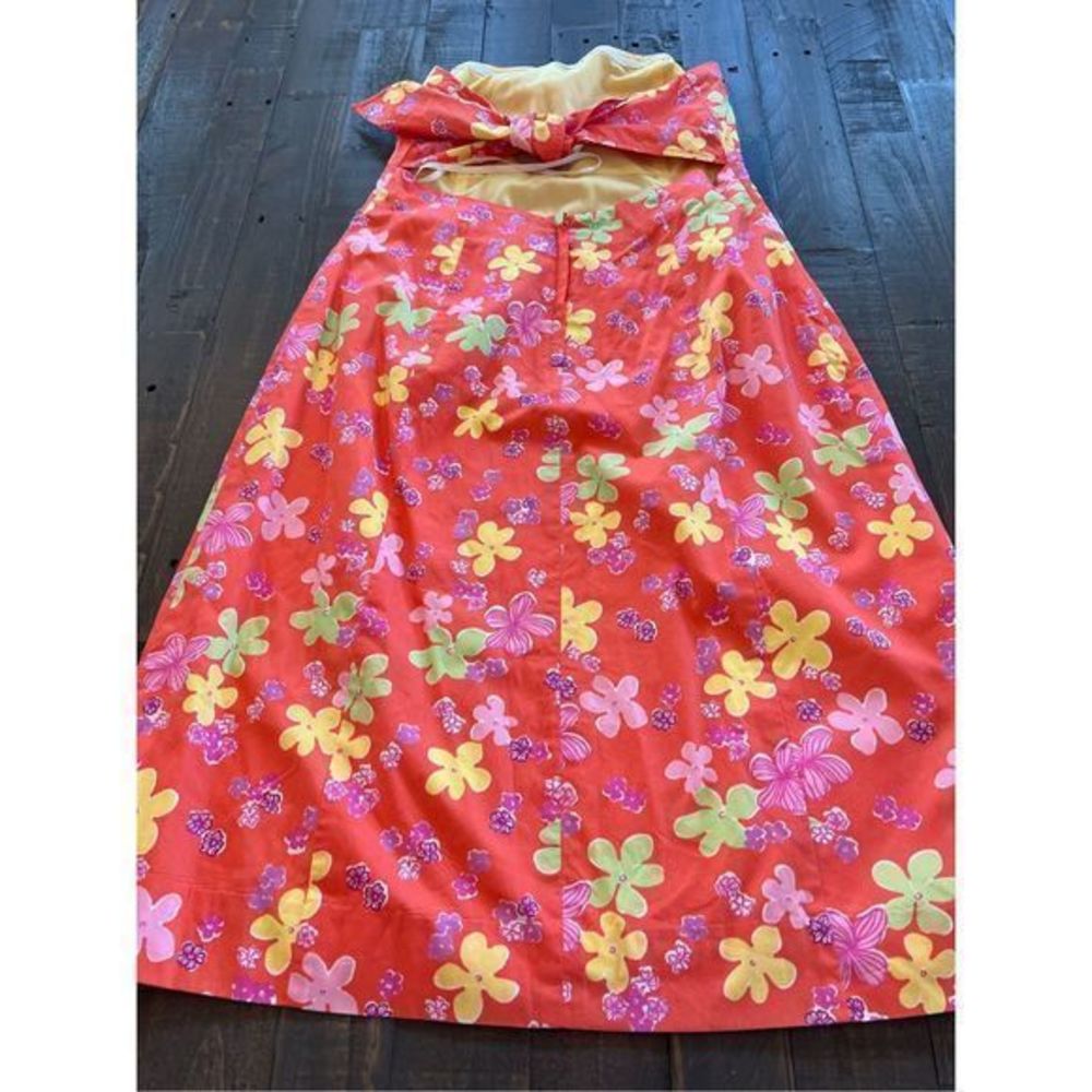 Lilly Pulitzer Coral Floral Midi Dress